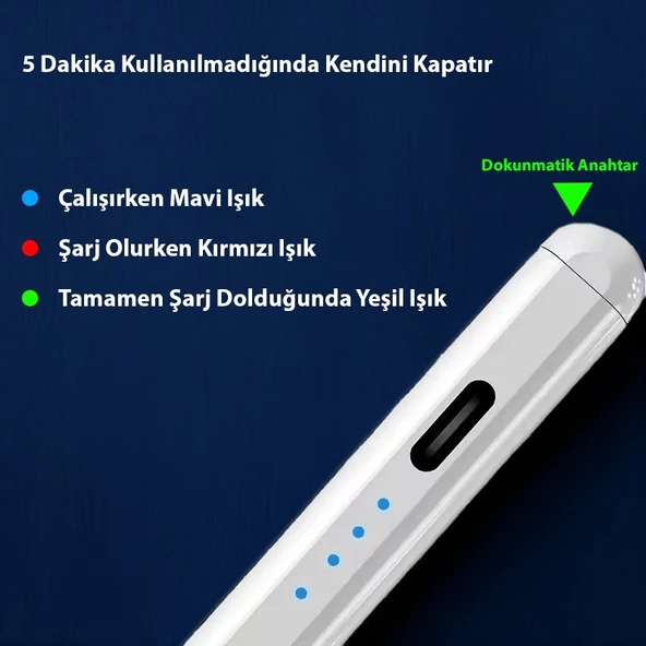 iPad Uyumlu Avuç içi Reddi Özellikli Tablet Kalemi Stylus Yazı Çizim - 4