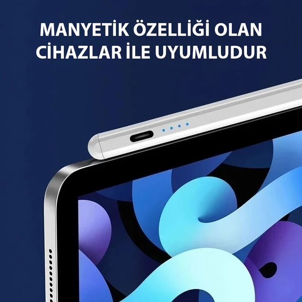 iPad Uyumlu Avuç içi Reddi Özellikli Tablet Kalemi Stylus Yazı Çizim - 5