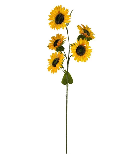 Nettenevime Yapay Çiçek Ayçiçeği Sarı Sunflower Dekoratif Çiçek 105cm Dev Ay Çiçeği 5 Kafalı - Resim 7