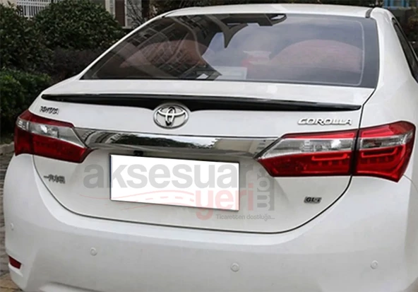 Toyota Corolla 2014 Bagaj Üstü İnce Spoiler Parlak Siyah Boyalı İthal Ürün Plastik