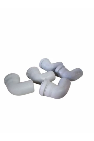 50x90 Pvc Dirsek 50'lik 90 Derece Pimaş Atık Su Borusu Dönüş Parçası 5 Adet - 4