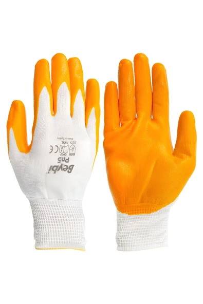 PN5 Nitril Eldiven Polyester Astarlı NO:10 XL Beden İş Eldiveni 12 Adet - 2
