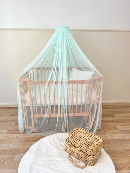 Pamuka Bebek Beşik Cibinlik Baby Green - 7
