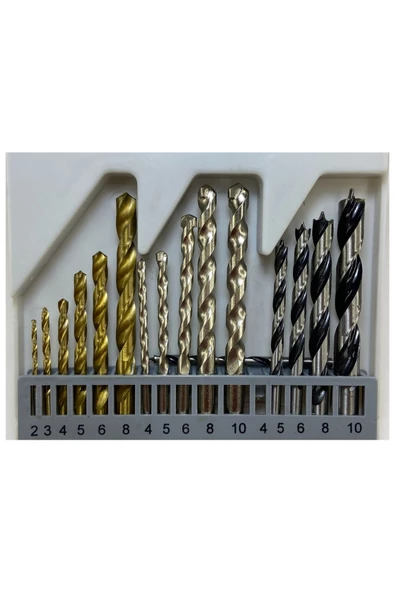 Bay-Tec 16 Parça Metal Ağaç Beton Duvar Delme Uçları Full Set Profesyonel Standlı - 3