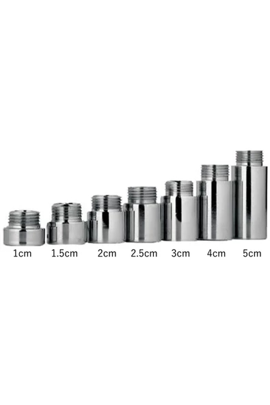 Musluk Çeşme Uzatması Krom Kaplama Prinç-3cm-ölçü 1/2-kısa Kalan Musluklar Için-1/2 Çeşmelere Uyumlu - 3