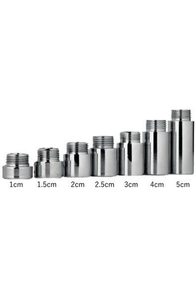 Musluk Çeşme Uzatması Krom Kaplama Prinç-1cm-ölçü 1/2-kısa Kalan Musluklar Için-1/2 Çeşmelere Uyumlu - 3