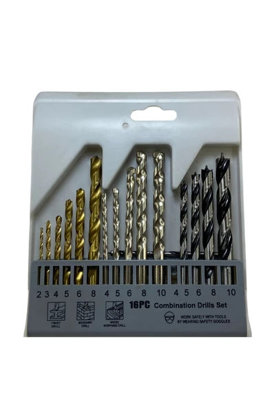 Bay-Tec 16 Parça Metal Ağaç Beton Duvar Delme Uçları Full Set Profesyonel Standlı - 2