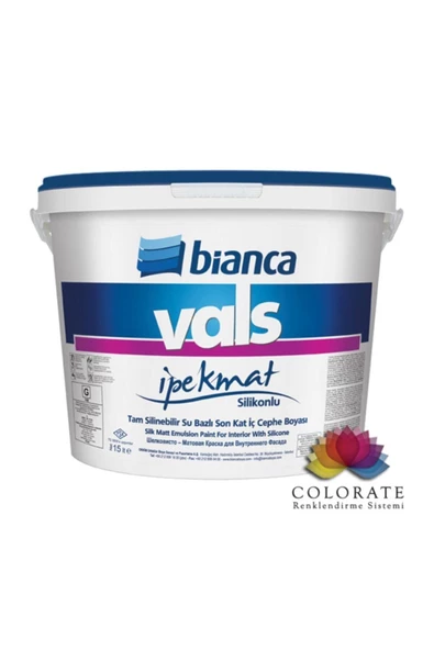 Vals İpek Mat 12 Lt Tam Silinebilir Silikonlu Parfümlü Boya Beyaz - 3