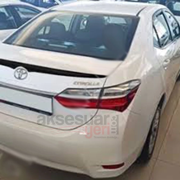 Toyota Corolla 2014 Bagaj Üstü İnce Spoiler Parlak Siyah Boyalı İthal Ürün Plastik - 2