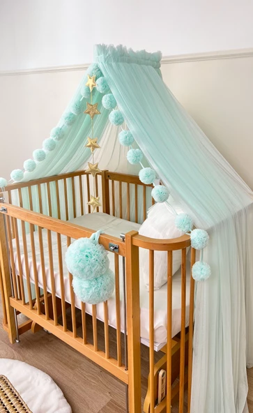 Pamuka Bebek Beşik Cibinlik Baby Green - 4