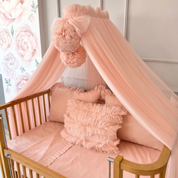 Pamuka Bebek Beşik Cibinlik Baby Pink - 3