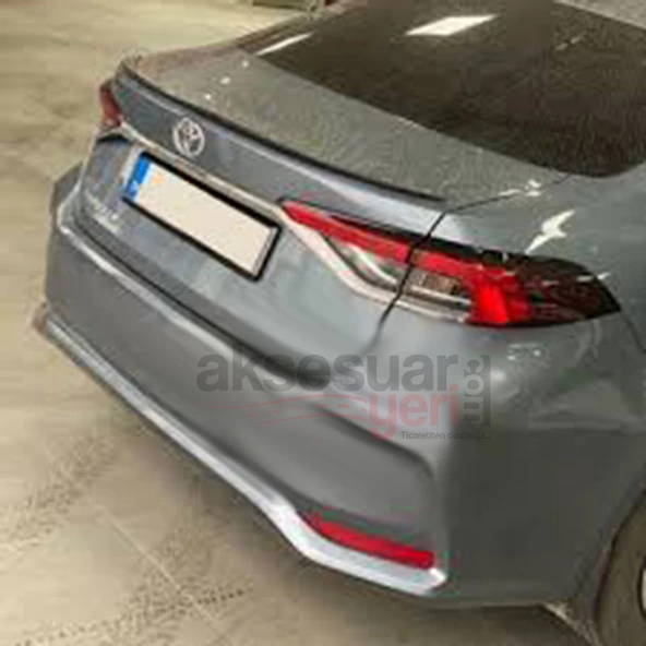 Toyota Corolla 2020 Bagaj Üstü İnce Spoiler Parlak Siyah Boyalı İthal Ürün Plastik - 2