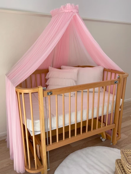 Pamuka Bebek Beşik Cibinlik Pink - 4