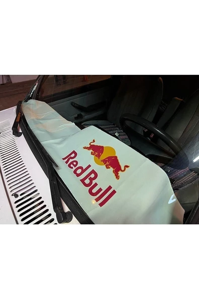 ucuzdukkan28 Redbull Torpido Havlusu Beyaz 1.kalite Baskı - Göğüs Halısı Redbull Torpido Havlusu