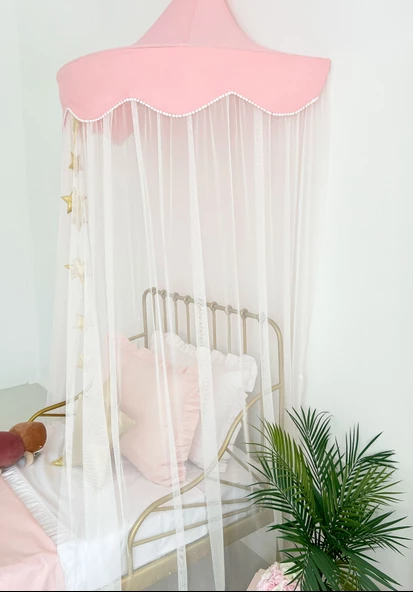 Pamuka Pembe-Beyaz 100 Cm Duvar Tentesi - 4