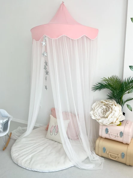Pamuka Pembe-Beyaz 100 Cm Duvar Tentesi - 2