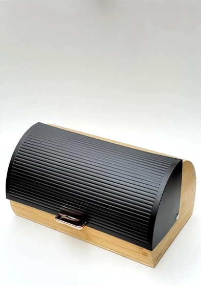 Arow Vero Lüx Ahşap Ekmek Kutusu Siyah TR-2662