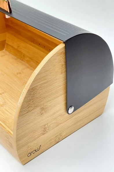 Arow Vero Lüx Ahşap Ekmek Kutusu Siyah TR-2662 - 2