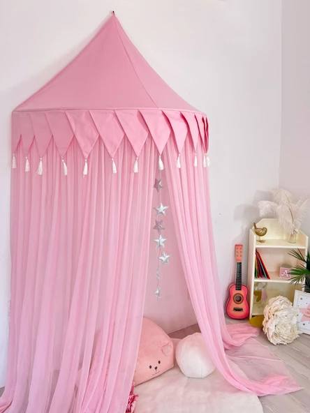Pamuka Pembe 120 Cm Duvar Tentesi - 4