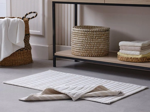 DOQU BANYO PASPASI LIVA KREM-VİZON 60X100 - 4