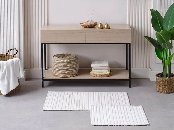 DOQU BANYO PASPASI LIVA KREM-VİZON 60X100 - 2