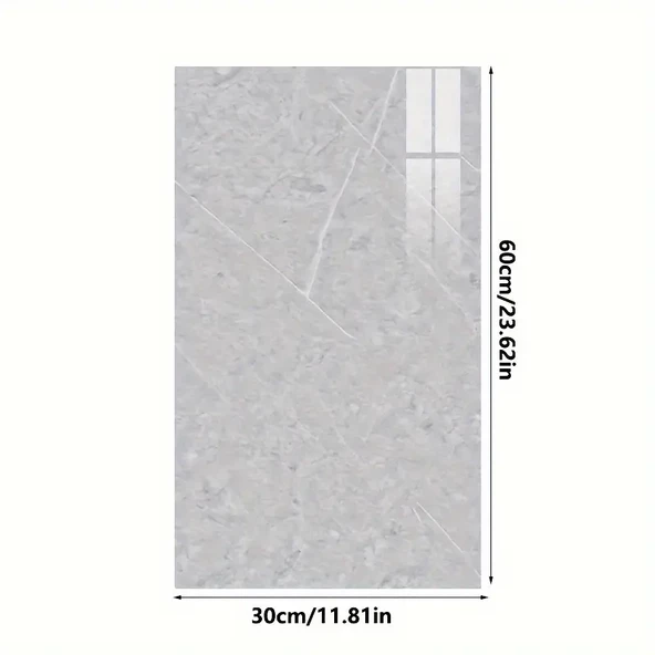 Gri Mermer Desenli Alüminyum Plastik Duvar Sticker - 2