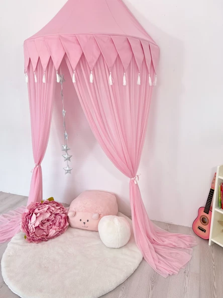 Pamuka Pembe 120 Cm Duvar Tentesi - 5