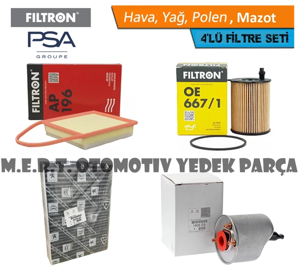 Citroen C5 1.6 e-HDi Filtre Bakım Seti 2011-2015 ürün görseli 1