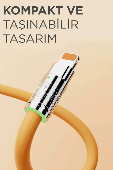 Torima 3in1 Type C- Lightning- Micro Usb Silikon 3.0A 1.5M Şarj ve Data Kablosu - 3