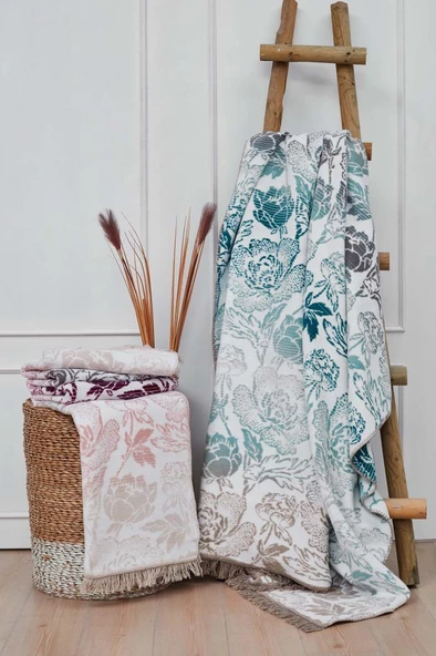 Amarente Tek Kişilik Pamuklu Battaniye Pembe