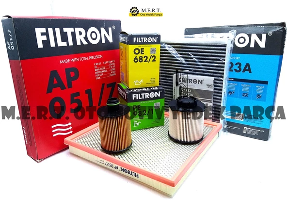 Opel Astra J 1.6 Cdti Dizel Filtron 4'Lü Filtre Bakım Seti ürün görseli