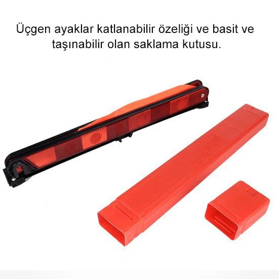 Kkdavm Universal Lüks Üçgen Refrektör Kutullu Metal Ayak Reflektör - 2