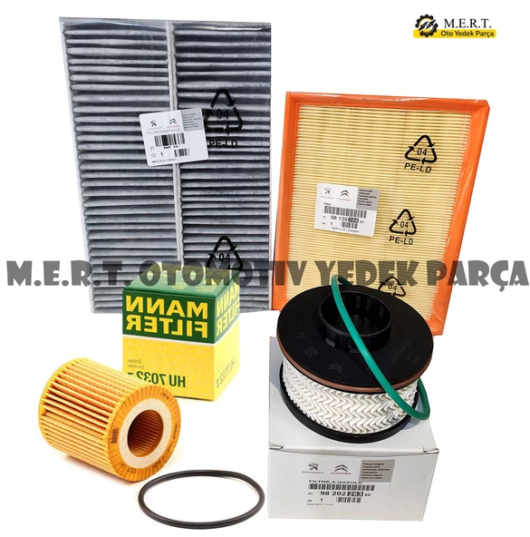 Citroen C5 Aircross 1.5 Bluehdi Filtre Bakım Seti 2019-2022 (483786584) ürün görseli