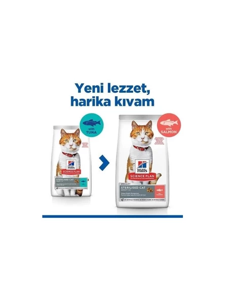 Hills S.P Somonlu Kısırlaştırılmış Yetişkin Kedi Maması 13+2 Kg - 2