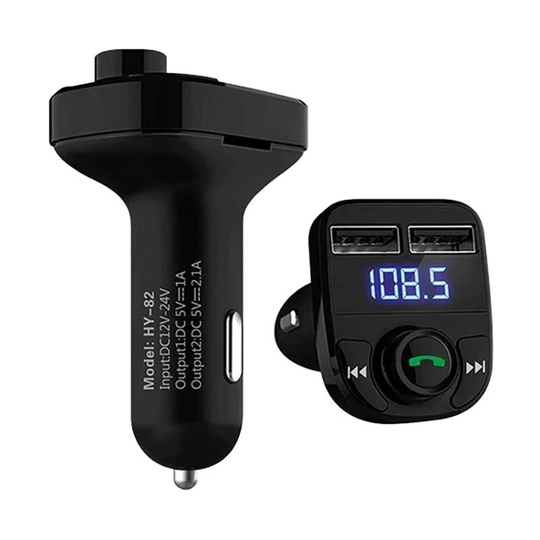 NKT GROUP HL-19680 X8 12-24 Volt FM Transmitter Hızlı Şarj Destekli Çift USB/SD/Bluetooth