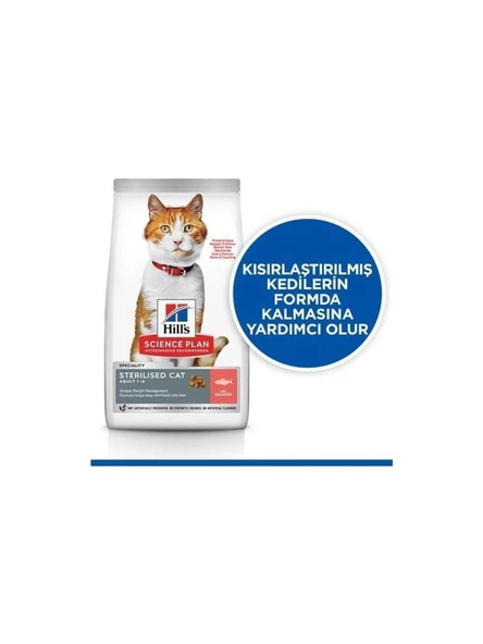 Hills S.P Somonlu Kısırlaştırılmış Yetişkin Kedi Maması 13+2 Kg - 3