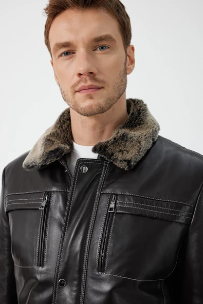 Vincent Kahverengi Deri Mont - 5