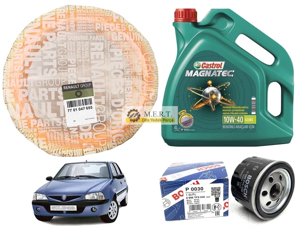 Dacia Solenza 1.4 Bakım Seti Hava + Yağ Filtresi + Castrol Yağ