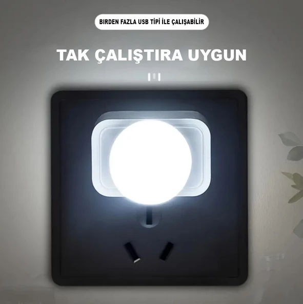 2 Adet Mini USB Gece Lambası - 3