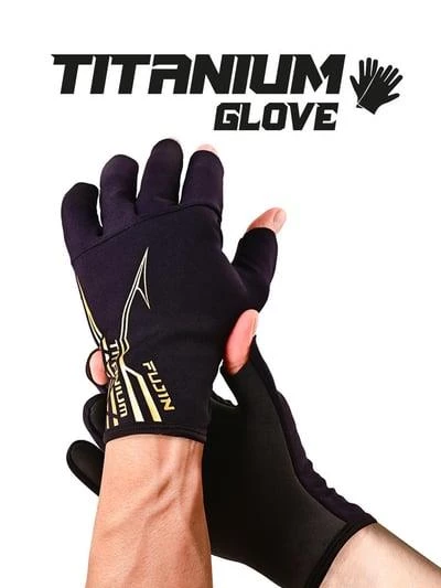 Fujin Pro Angler S24 Titanium Gloves Black Gold L/XL