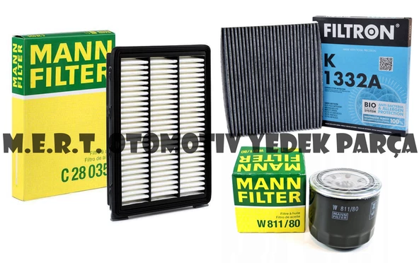 Kia Sportage 1.6 Benzinli MANN Filtre Bakım Seti 2016-2018 ürün görseli 1