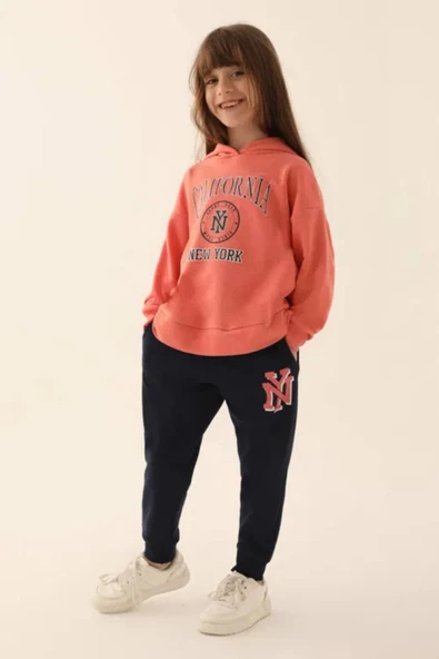 Rolypoly Somon Kız Çocuk Garson Eşofman Takımı 3283G - Resim 2