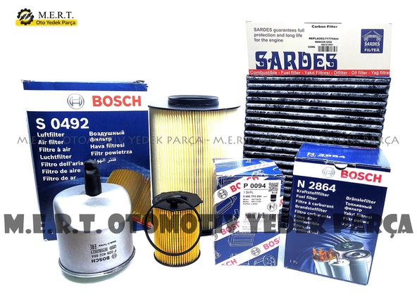 Volvo V40 1.6 Dizel Bosch Filtre Bakım Seti (2012-2016) ürün görseli 1