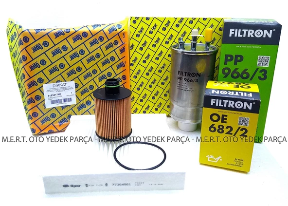 Fiat Doblo 1.6 Multijet Filtre Bakım Seti (2010-2015) (484621666)