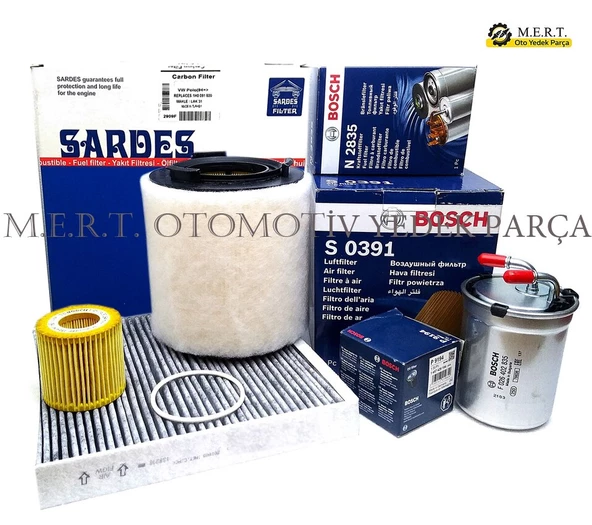 Vw Polo 1.2 Tdi Dizel Bosch Filtre Bakım Seti (2010-2014) ürün görseli 1