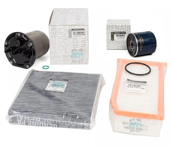 Clio 4 1.5 DCi Yağ Bakım Filtre Seti Komple Tip Mazot Filtreli - Resim 2