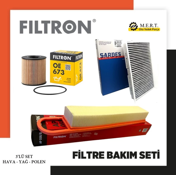 Citroen Ds4 1.6 Vti Benzinli Filtre Bakım Seti Filtron ürün görseli