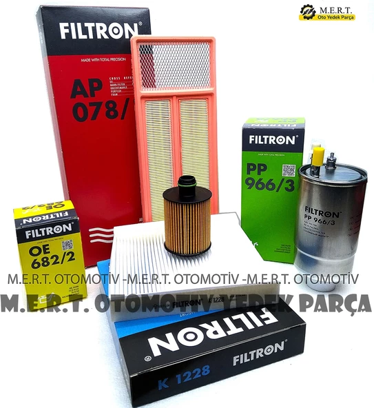 Peugeot Bipper 1.3 Hdi Filtron Filtre Bakım Seti ürün görseli 1