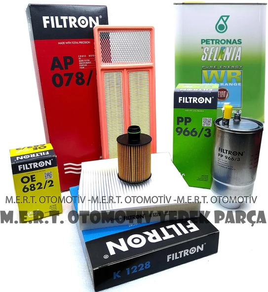 Peugeot Bipper 1.3 Hdi Yağ Bakım Filtre Seti Filtron + Selenia ürün görseli