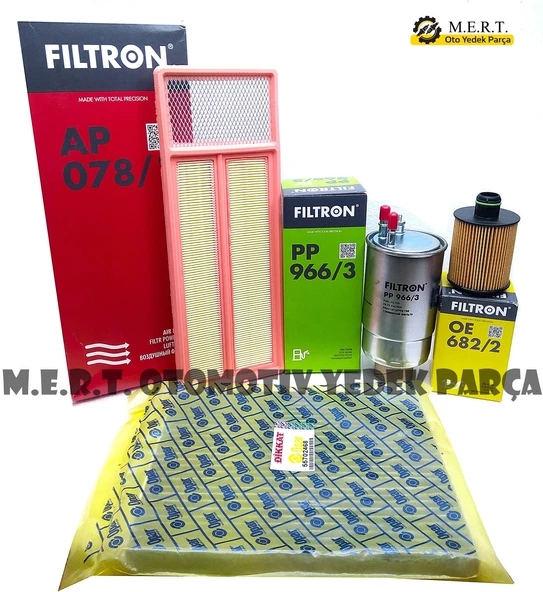 Fiat Punto 1.3 Multijet Euro 5 Filtron Filtre Bakım Seti 2012+ ürün görseli 1